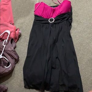 Semi formal black and pink dress